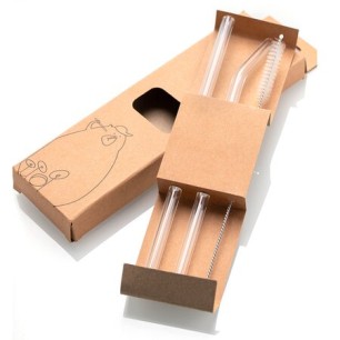 Набор трубочки коктейльные 2 шт (стекло)